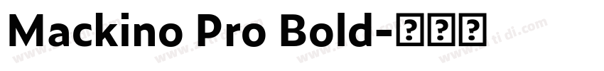 Mackino Pro Bold字体转换